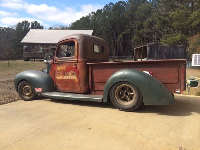 1940 40 Ford pickup truck hot rod rat rod ratrod 302 patina shop truck