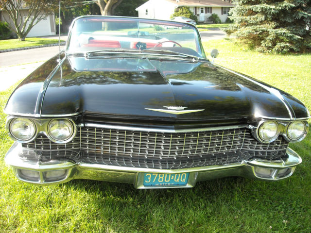 1960 Cadillac Convertible Black With Red Interior