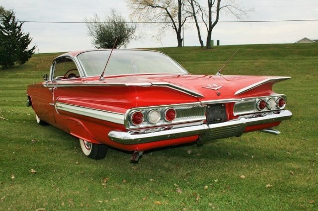 1960 Chevrolet Impala 2 Door Hdtop Red Red White Interior
