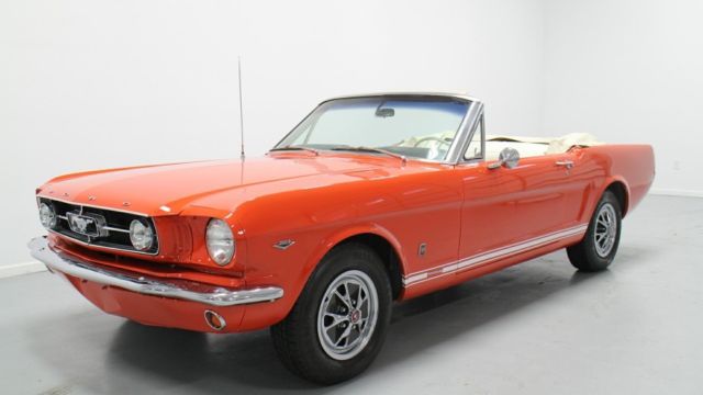 1965 Mustang Convertible Gt 289 1 Owner Poppy Red White