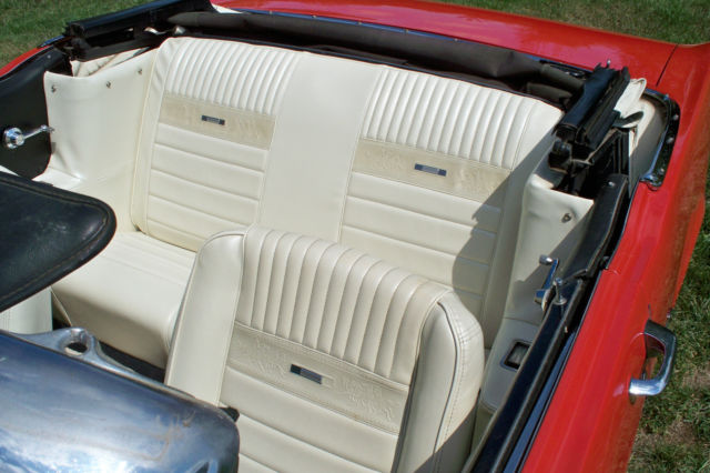 1965 Rangoon Red Mustang Convertible V8 Pony Interior White Top