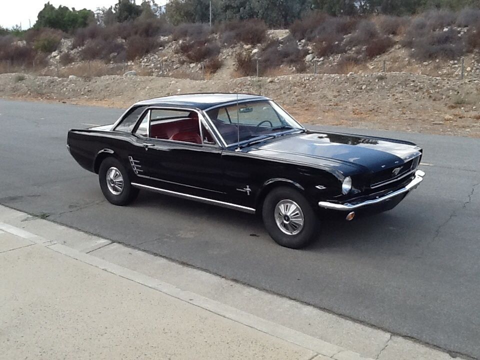 1966 Ford Mustang 289 Black With Red Interior