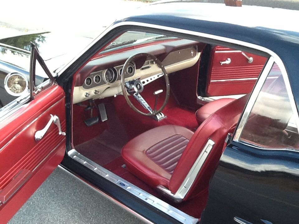 1966 Ford Mustang 289 Black With Red Interior