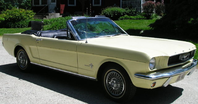 1966 Ford Mustang Convertible Springtime Yellow With Black