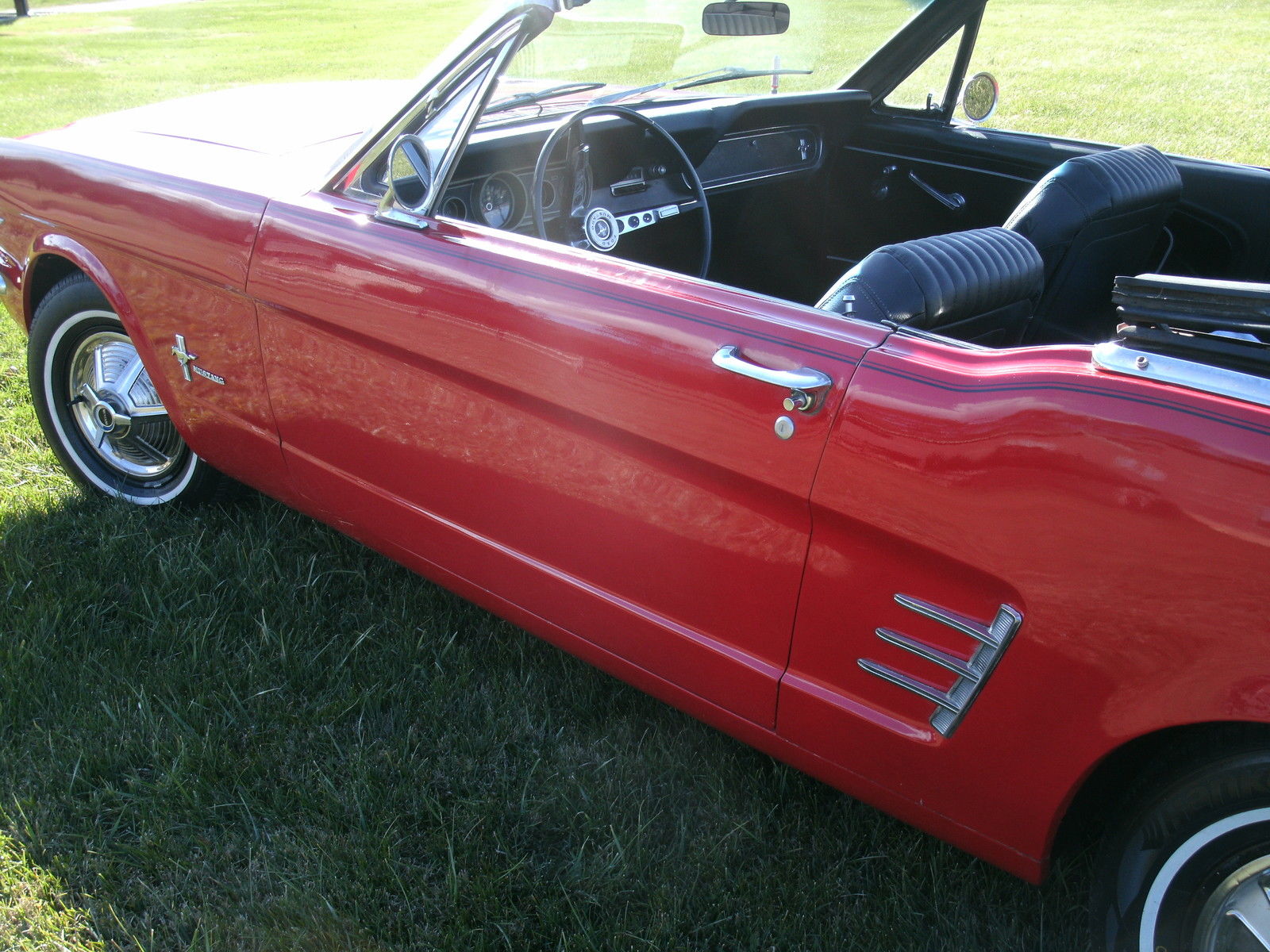 1966 Mustang Convertible Red W Black Interior