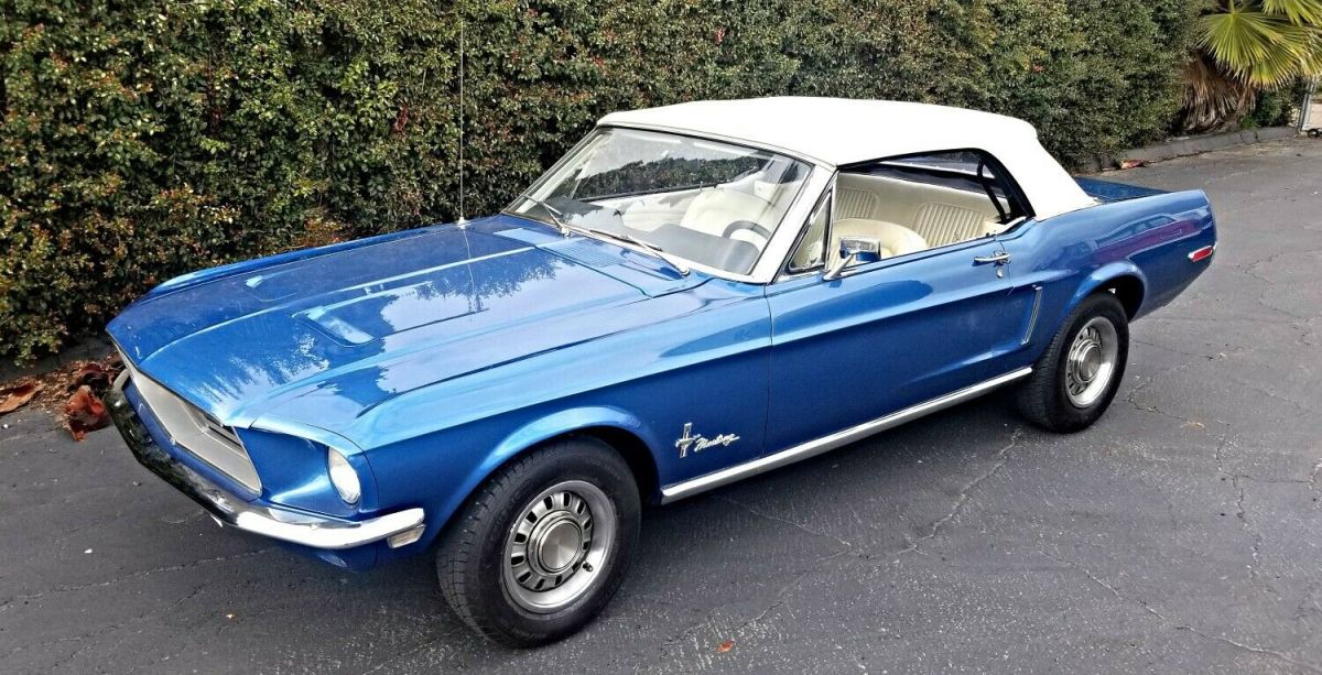 1968 Ford Mustang Convertible Restored 302 V8 Automatic Disc Brakes