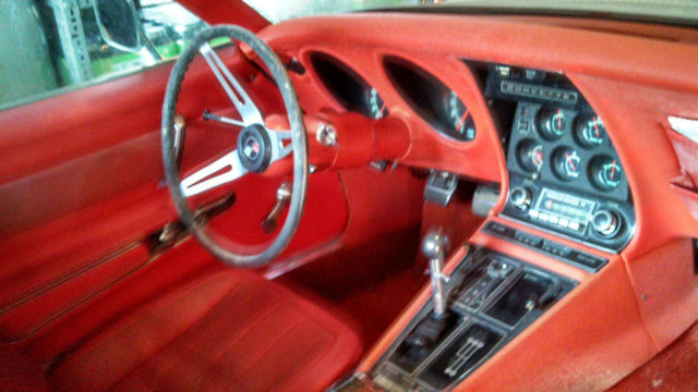 1969 Corvette Stingray White With Red Interior 350 350 For