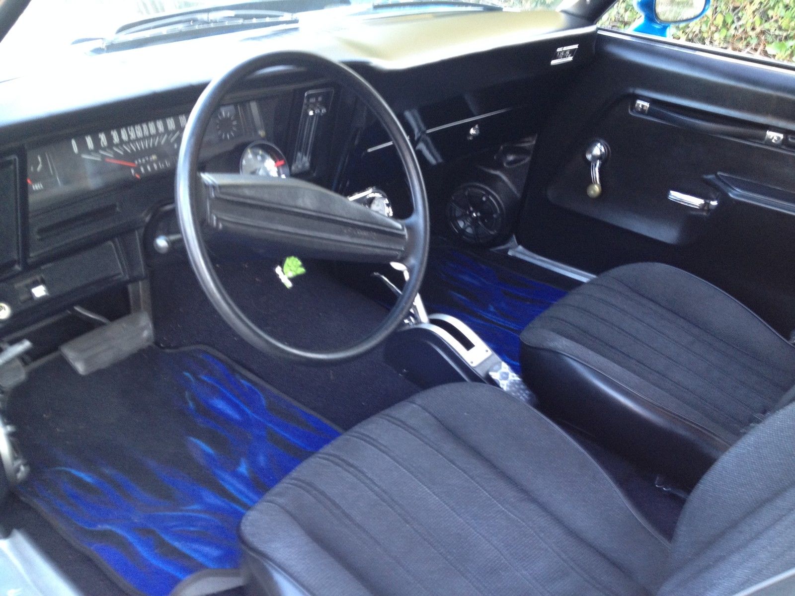 1973 Chevy Nova Classic Car Midnight Blue Stripes