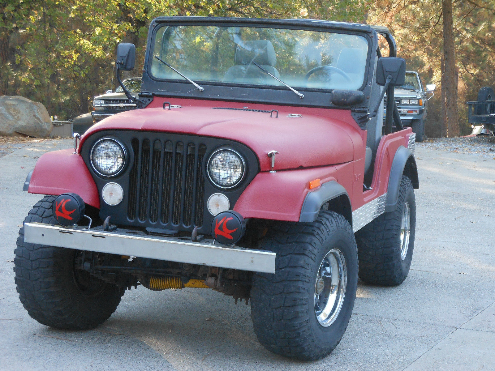 1973 Jeep CJ5 Base 4.2L Rhino Lined Body Blood Red ( smog exempt )