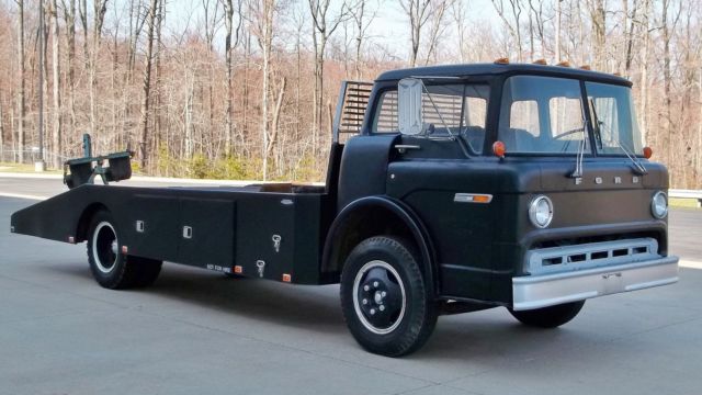1975 FORD C 600 COE RAMP TRUCK WEDGE BODY CAR HAULER CABOVER