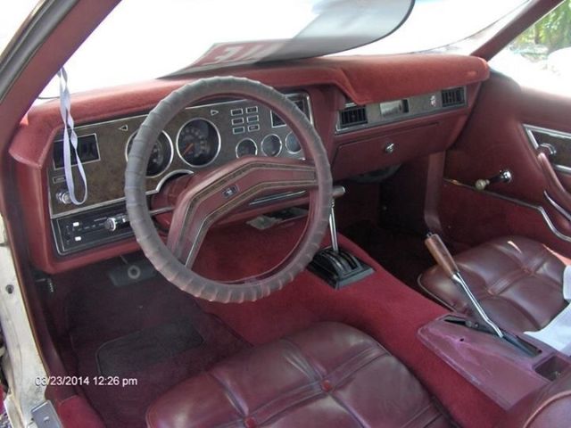 1975 Ford Mustang Ii White Red Interior Black Final Top