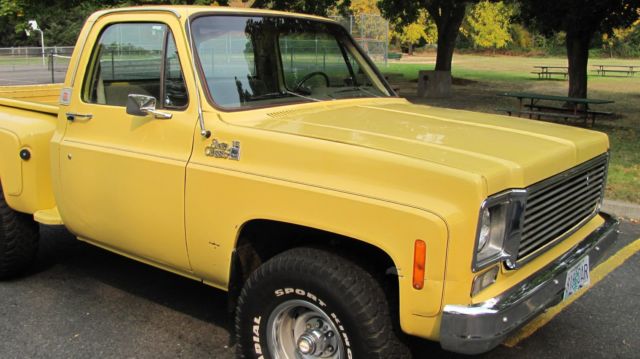 Yellow 75 Chevy Truck
