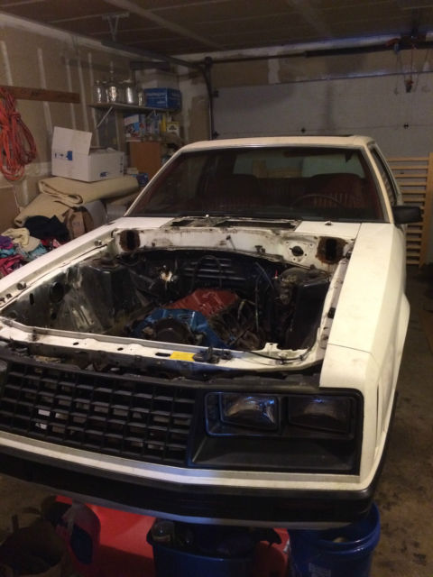 1979 Ford Mustang Gt Project Drag Car White W Red Interior