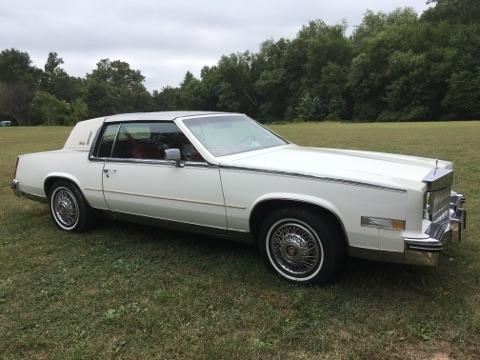 1984 White Cadillac Eldorado Barritz With Red Interior And