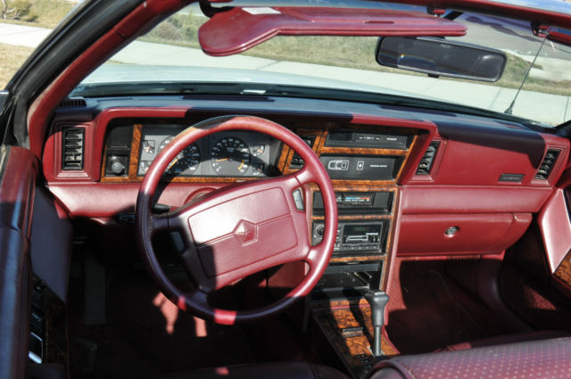 1989 Chrysler Lebaron Convertible Coupe Low 68k Actual
