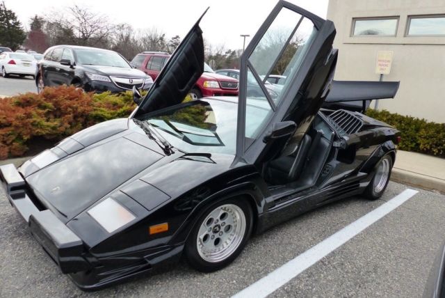 1989 Lamborghini Countach Black Black With 3 200 Mi 5 200km