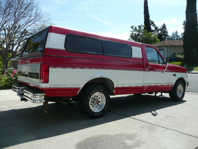 1993 XLT Standard Cab Long Bed and Matching Camper Shell Ford F150 With Camper Shell For Sale