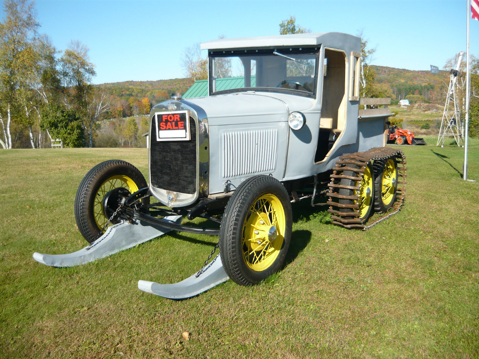 Ford Model A truck w/Snowbird snowmobile conversion kit for sale in Canaan, Maine, United States