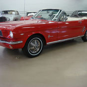 1966 Ford Mustang Convertible White Red Interior