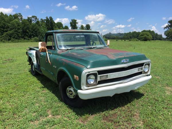 Green 1970 Chevrolet C-10 Standard Cab Pickup with Green interior