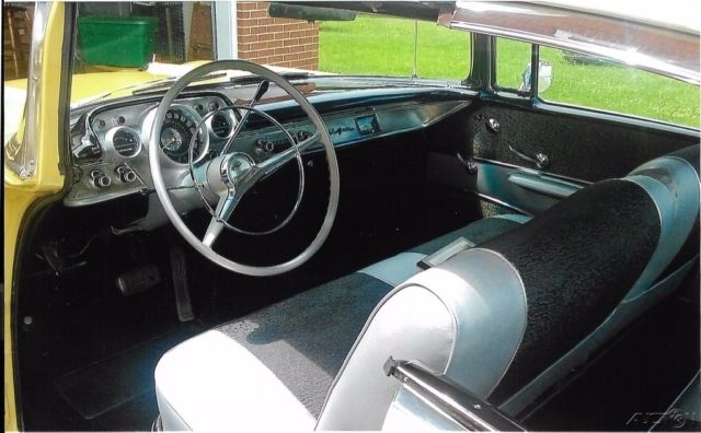 Gold 1957 Chevrolet Bel Air/150/210 Coupe with Other Color interior
