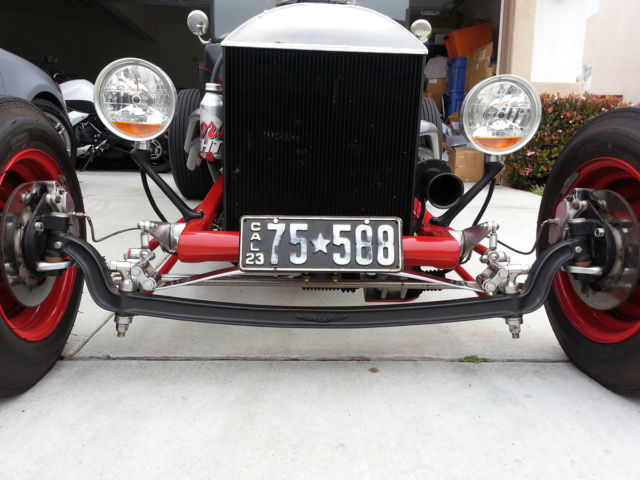 Matt Black 1923 Ford Model T Bucket with Black interior