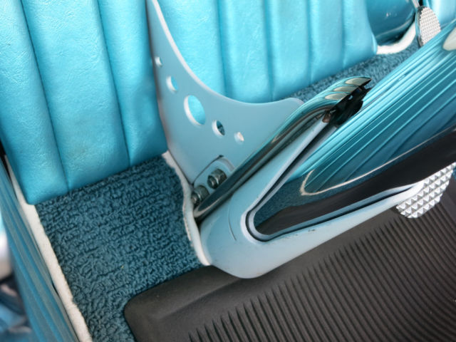 Turquoise 1929 Ford Model A Roadster with Turquoise and White interior