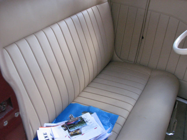red 1930 Ford Model A Coupe with Tan interior