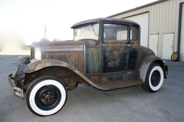 Black 1930 Ford Model A Coupe with Black interior