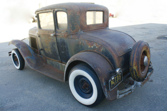 Black 1930 Ford Model A Coupe with Black interior
