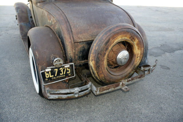 Black 1930 Ford Model A Coupe with Black interior