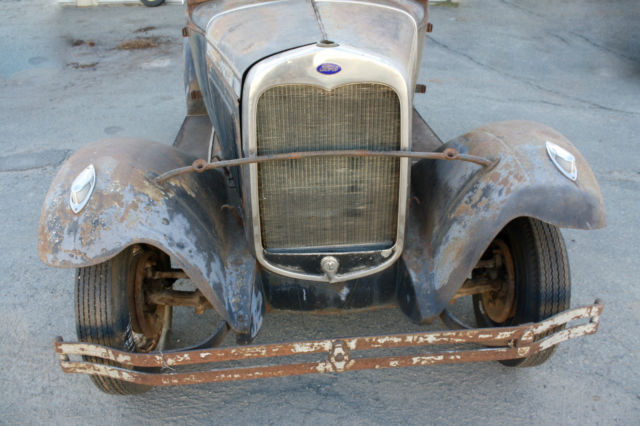 Black 1930 Ford Model A Coupe with Black interior