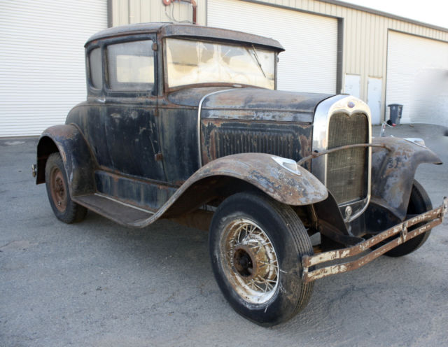 Black 1930 Ford Model A Coupe with Black interior