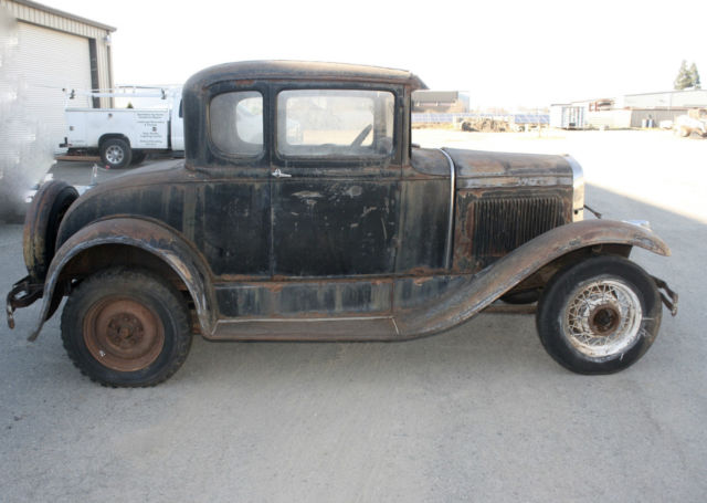 Black 1930 Ford Model A Coupe with Black interior