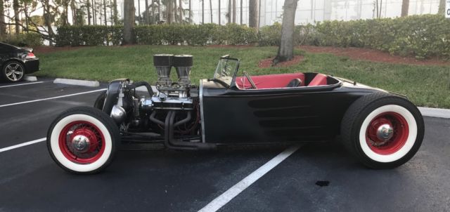 Black 1932 Ford Other Convertible with Red interior