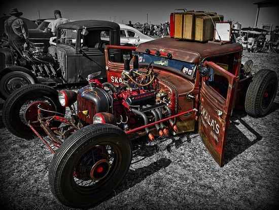 Red/Rust 1934 Ford Other Pickups Rat Rod with Red/Rust interior