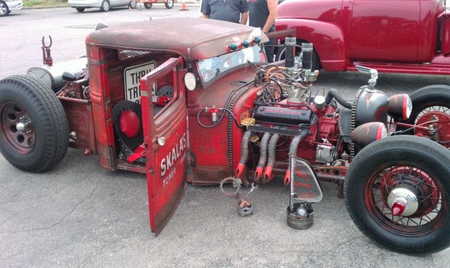 Red/Rust 1934 Ford Other Pickups Rat Rod with Red/Rust interior