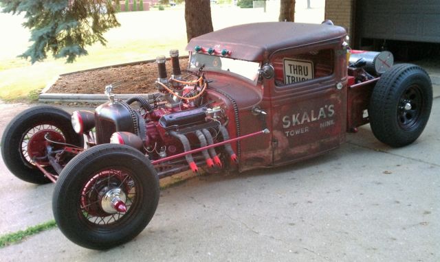 Red/Rust 1934 Ford Other Pickups Rat Rod with Red/Rust interior