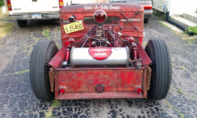 Red/Rust 1934 Ford Other Pickups Rat Rod with Red/Rust interior