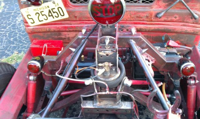 Red/Rust 1934 Ford Other Pickups Rat Rod with Red/Rust interior