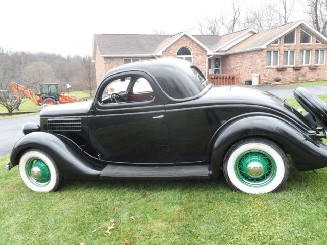 Black 1935 Ford Other Pickups Coupe with Burgundy interior