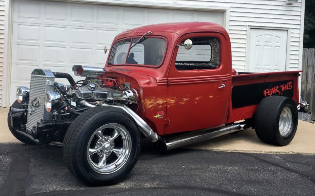 Red 1939 Ford Other Standard Cab Pickup with Black interior