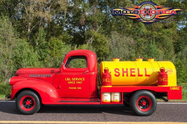 Red 1941 Chevrolet Other Pickups Tanker Truck with Black interior