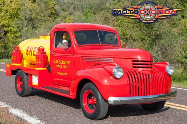 Red 1941 Chevrolet Other Pickups Tanker Truck with Black interior