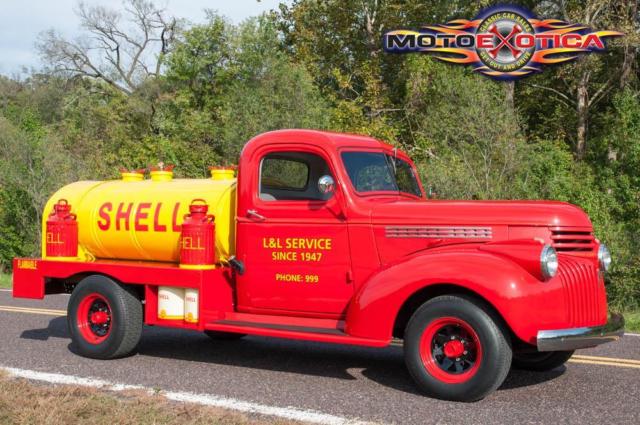 Red 1941 Chevrolet Other Pickups Tanker Truck with Black interior