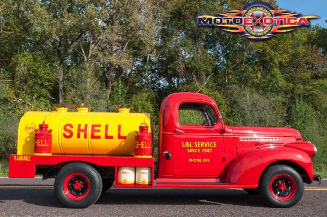 Red 1941 Chevrolet Other Pickups Tanker Truck with Black interior