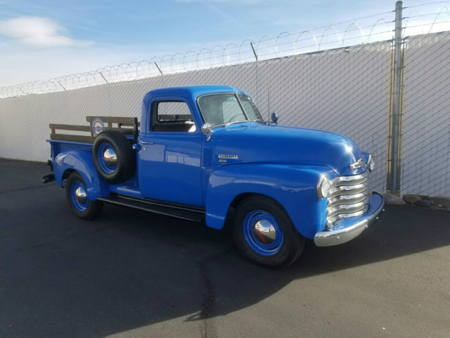 blue 1950 Chevrolet Other Pickups with Brown interior
