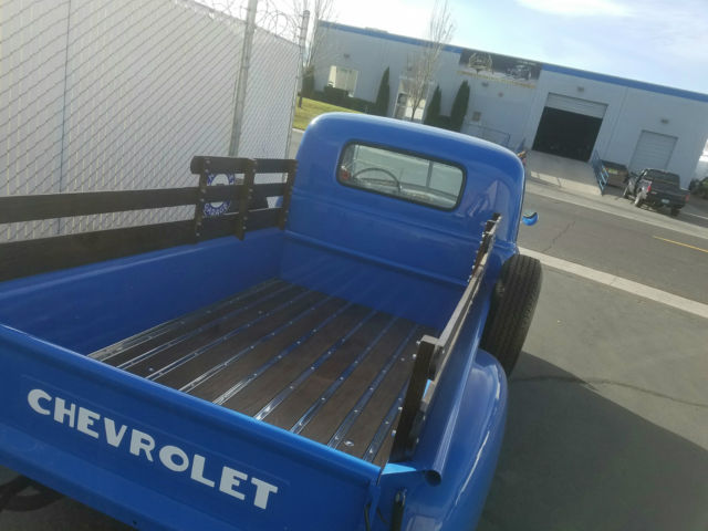 blue 1950 Chevrolet Other Pickups with Brown interior