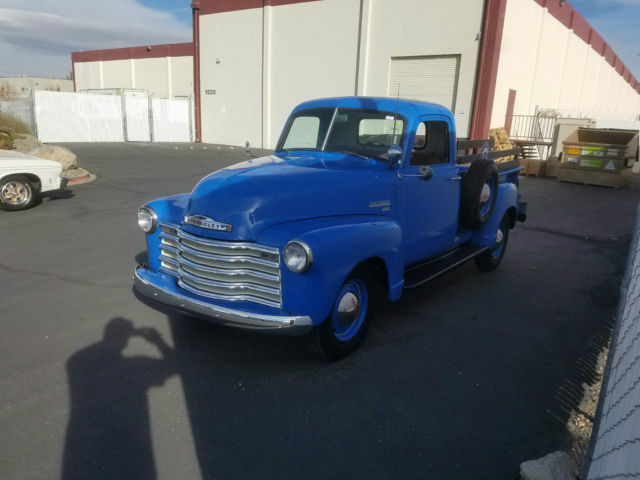 blue 1950 Chevrolet Other Pickups with Brown interior