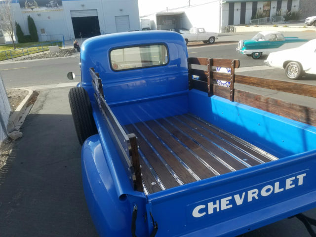 blue 1950 Chevrolet Other Pickups with Brown interior